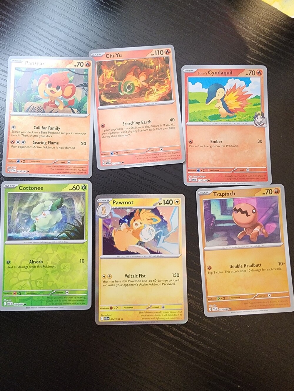 Pokémon Reverse Holo Card Lot – 6 Cards